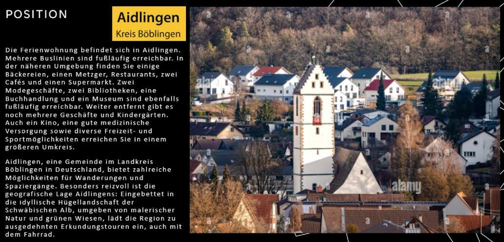 Stylisches Maybach Appartement Mit Terrasse Fuer 5 Personen, 5 Betten, Grosse Kochinsel, Homeoffice Mit 250Mbit Wlan Aidlingen Exterior photo